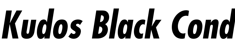 Kudos Black Condensed SSi Normal Schrift Herunterladen Kostenlos